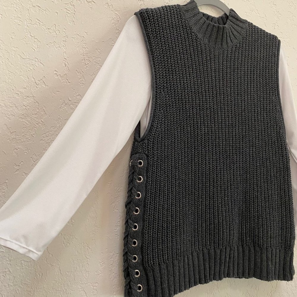 Grey Sweater Vest Girls 14